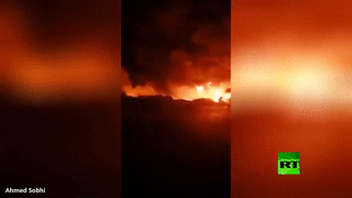 حريق أنبوب بنزين في إيتاي البارود، البحيرة 13 نوفمبر 2019