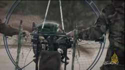 مقاتلو سرب صقر أثناء عملية طوفان الأقصى