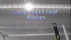 Airport terminal building roof structure