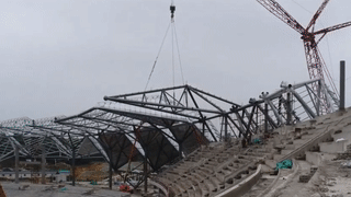 Stadium canopy structure