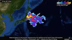 انتشار مياه الصرف الصحي من محطة فوكوشيما بعد بدء إطلاقها في المحيط الهادئ