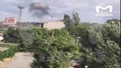 لحظة سقوط صاروخ أوكراني على مدينة  تگان‌روگ الروسية (28 يوليو 2023)