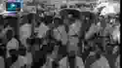 جمال عبد الناصر وأنور السادات في لباس الإحرام أثناء أداء العمرة 1954