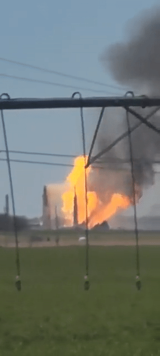 حريق في محطة إسالة غاز في هيفن، كانزاس، 14 أبريل 2022
