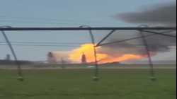 حريق في محطة إسالة غاز في هيفن، كانزاس، 14 أبريل 2022