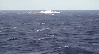 Navy IRIS Sahand crossing an area of the Atlantic Ocean, June, 2021