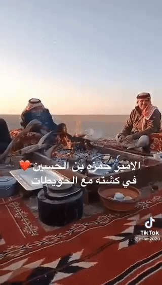 Prince Hamzah bin Al-Hussein on a visit to the Al-Hawitat tribe, April 2021