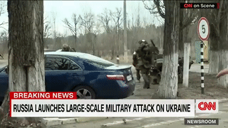 قوات روسية تسيطر على مطار أنطونوف، 24 فبراير 2022