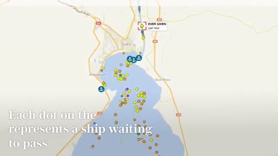 Suez Canal blocked by huge container ship called Ever Given after it runs aground