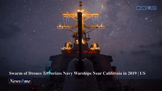 سرب مسيرات يتتبع مدمرة أمريكية بالقرب من كاليفورنيا، 2019