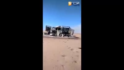 الشاحنة الجزائرية المستهدفة من الجيش المغربي وهي في طريقها من موريتانيا للجزائر، 3 نوفمبر 2021