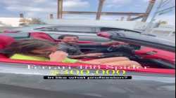 علي رامي مخلوف مع عارضة الأزياء الإسرائيلية ميخالي دان لوس أنجلس أكتوبر 2021