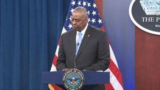 وزير الدفاع الأمريكي لويد أوستن في مؤتمر صحفي بالبنتاجون، 25 يوليو 2024