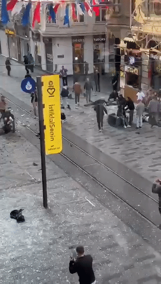 منطقة تقسيم بعد دقائق من حدوث انفجار 13 نوفمبر 2022