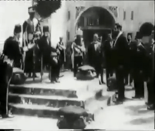 لحظة دخول تيودور هرتزل على السلطان عبد الحميد الثاني