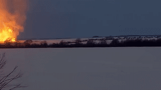 انفجار خط أنابيب للغاز في أراضي جمهورية تشوفاشيا بوسط روسيا (20/12/2022)