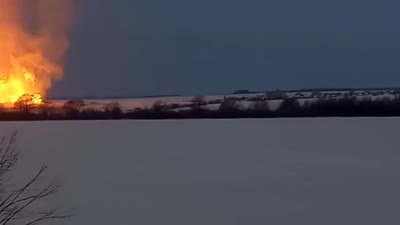 انفجار خط أنابيب للغاز في أراضي جمهورية تشوفاشيا بوسط روسيا (20/12/2022)