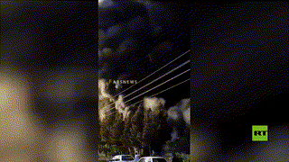 A large fire broke out at a chemical plant in Iran