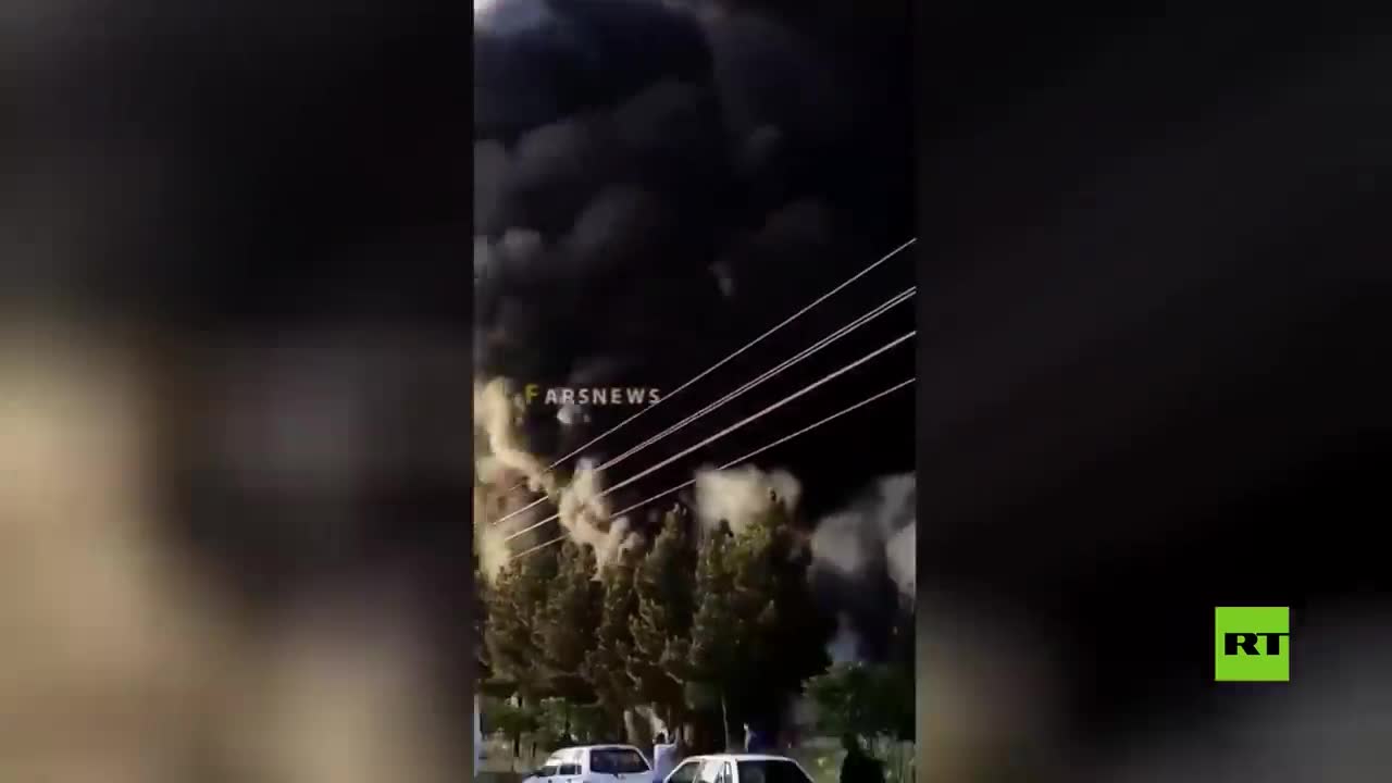 A large fire broke out at a chemical plant in Iran