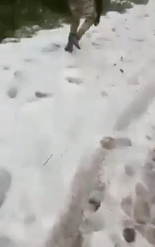 نزول الثلج على غرب الكاميرون (أمبازونيا)، 11 سبتمبر 2021