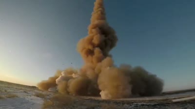 test launch of A-235 PL-19 Nudol anti-ballistic missile system at Sary Shagan testing range in Kazakhstan